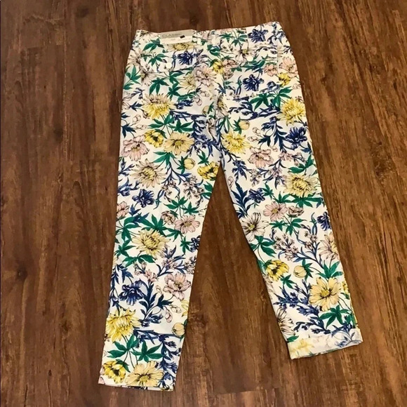 Liz Claiborne Floral Classic Straight Leg Pants - Picture 1 of 10